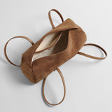 Vintage Suede Long Pillow Bag – Through-Strap Underarm Shoulder Bag