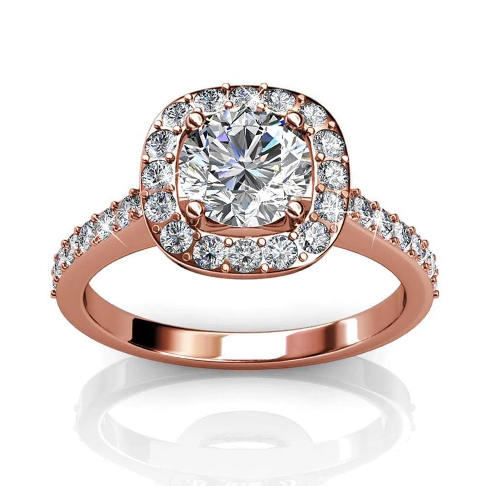 Krystal Couture Engagement Ring Embellished with SWAROVSKI Crystals