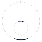 Necklace Freshwater Pearl Black White Gold 3-4mm