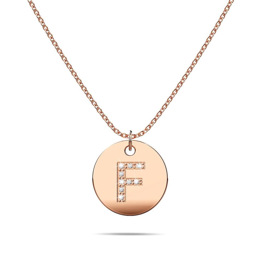 Bullion Gold Initials Fabulous Alphabet Letter Necklace Rose Gold Layered Steel Jewellery