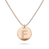 Bullion Gold Initials Fabulous Alphabet Letter Necklace Rose Gold Layered Steel Jewellery