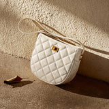Nalandu Vault Quilted Leather Crossbody Shoulder Bag - White