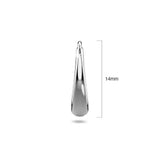 Bullion Gold Ciara Chic Graduated Hoop Earrings White Gold