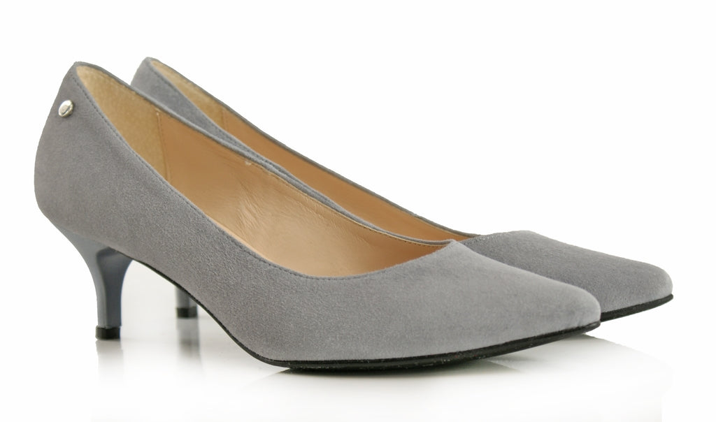 Bosccolo Womens Spike Heels Suede 200 - Grey Suede