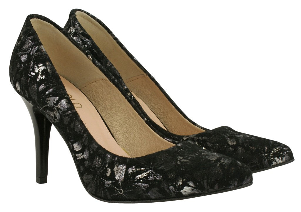 Bosccolo Womens High Heels - Black/Silver