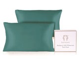 Ramesses Mulberry Silk / Satin Pillowcase Twin Pack - Teal