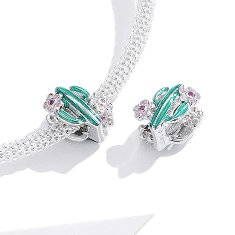 Solid 925 Sterling Silver Baby Cactus Pandora Inspired Charm
