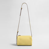 Premium Pebbled Calfskin Cylinder Bag - Yellow