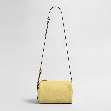 Premium Pebbled Calfskin Cylinder Bag - Yellow