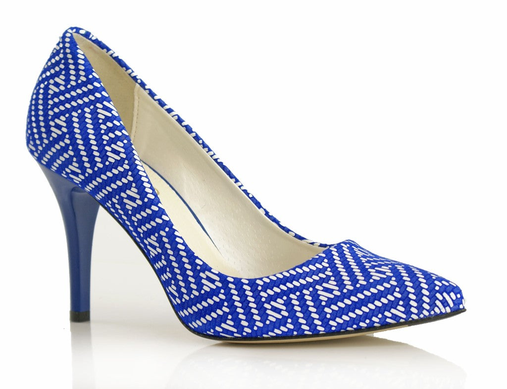 Bosccolo Womens Spike Heels Milti 2169 - Blue/White