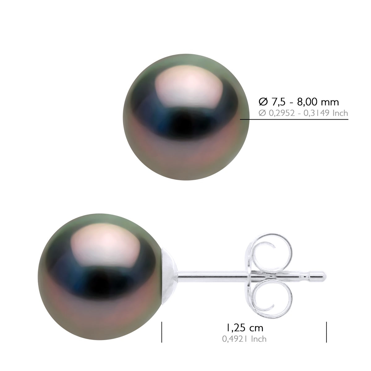 Earrings White Gold 375 - Longueur 18 cm