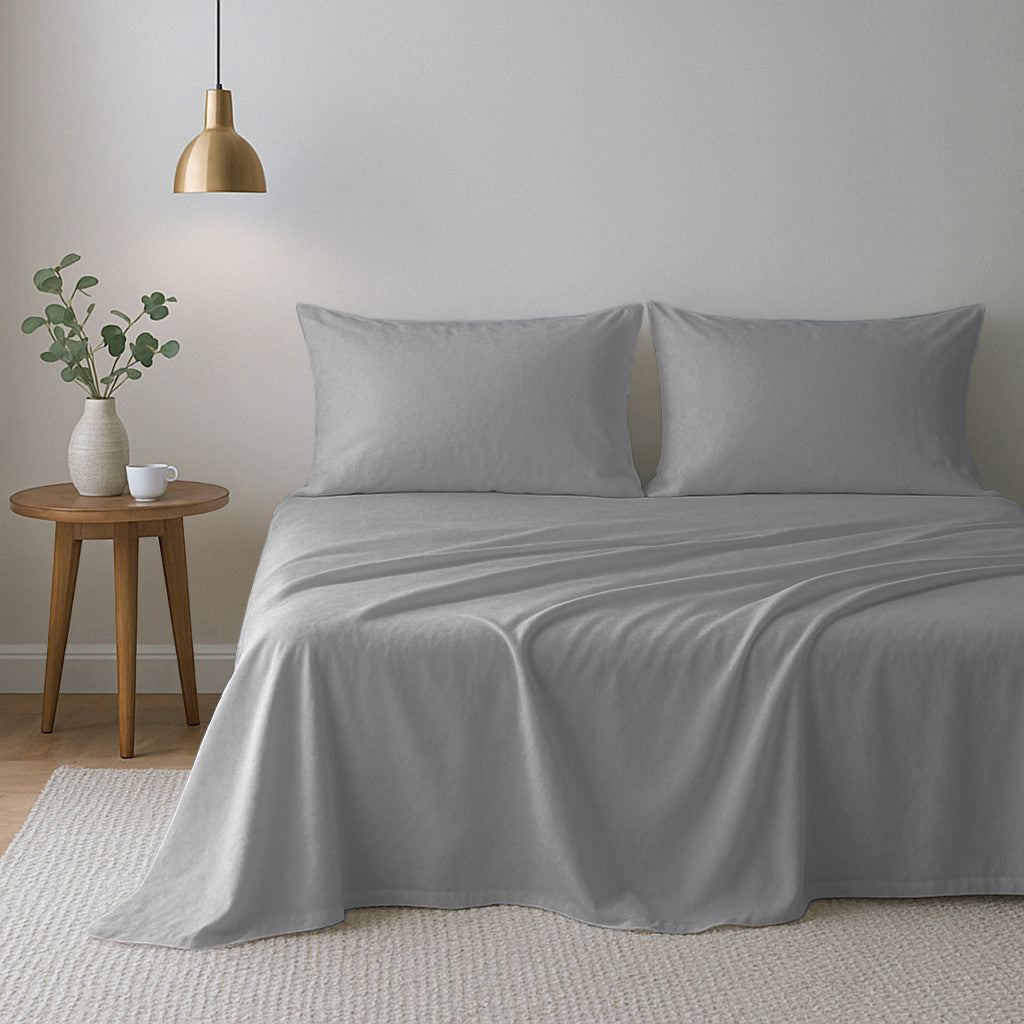 Royal Comfort Opulence Washed Microfibre Sheet Set Grey