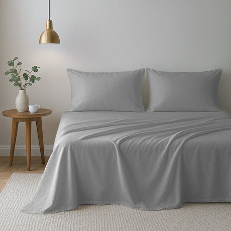 Royal Comfort Opulence Washed Microfibre Sheet Set Grey
