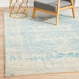 Evoke 253 White Blue Rug