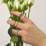 Boxed Roman numeral Ring and Bangle Set in Rose Gold