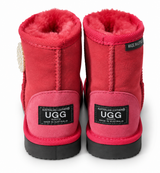Australian Leather Ugg Kids Pearl Heart Short - Tomato - AU8