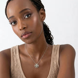 Krystal Couture Daffodil Hologram Short Necklace Embellished with SWAROVSKI Crystals
