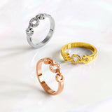 Krystal Couture Orbit of Trinity Ring Embellished with SWAROVSKI Crystals in White Gold