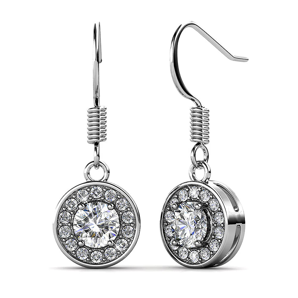 Krystal Couture Angel Halo Hook Earrings Embellished with SWAROVSKI Crystals