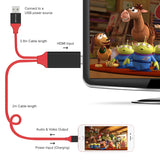 TODO Lightning Pin To Hdmi 1080P Adapter Cable Usb Charge Iphone Ipad Audio Video Lead Tv
