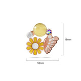 Krystal Couture Butterfly Floral Stud Earrings