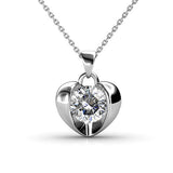 Krystal Couture Diamond Heart Necklace Embellished with SWAROVSKI Crystals
