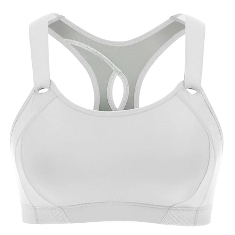 High Impact Lightly Padded Wireless Active Bra - White