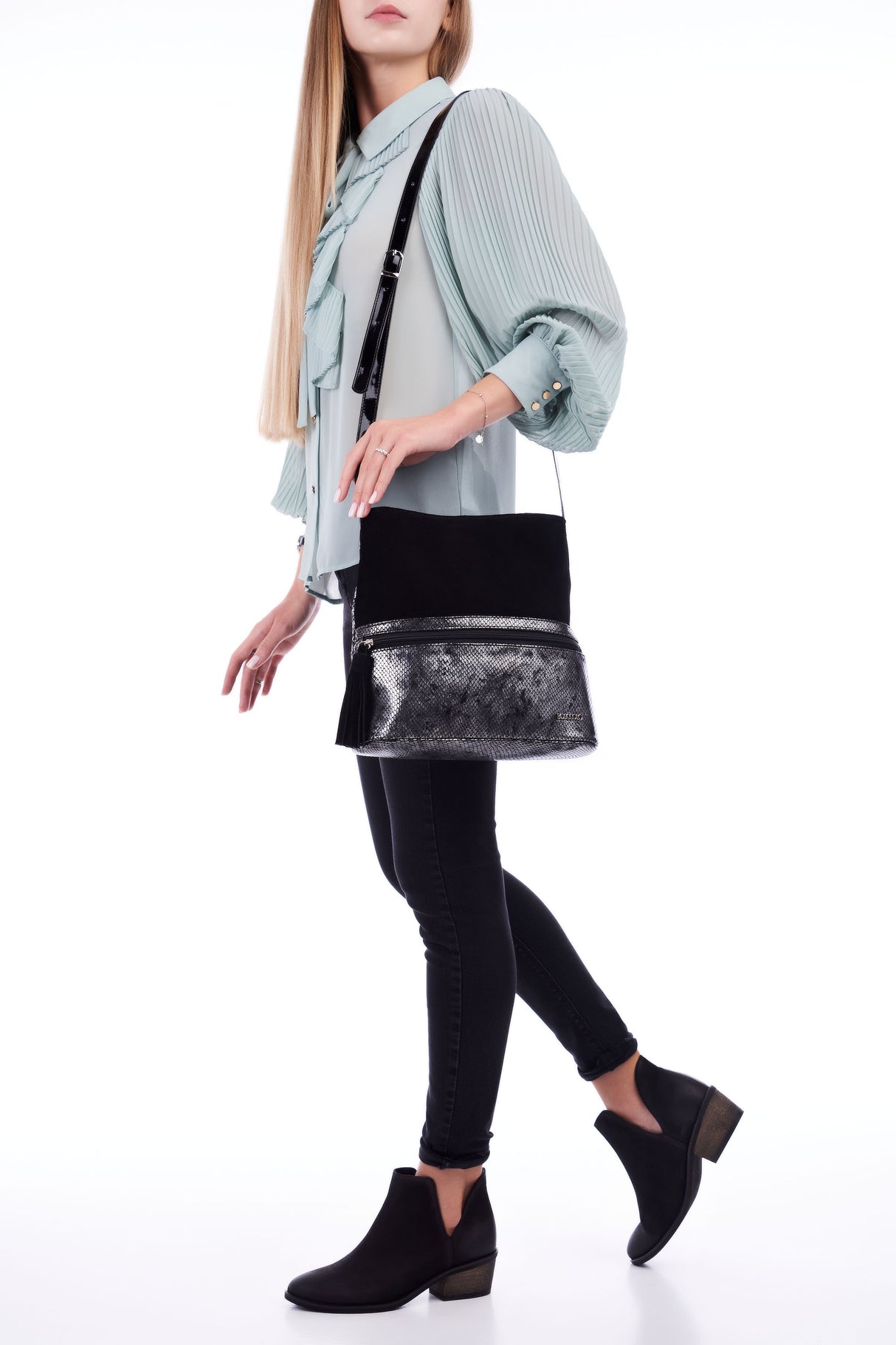 Bosccolo Flat Sack In Black/Silver