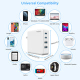 TODO 100W GaN USB C Travel Charger Adaptor Universal Charging Station 4 Port 5A World Adapter
