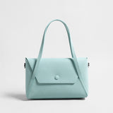 Pebbled Calfskin Geometric Mini Tote - Blue