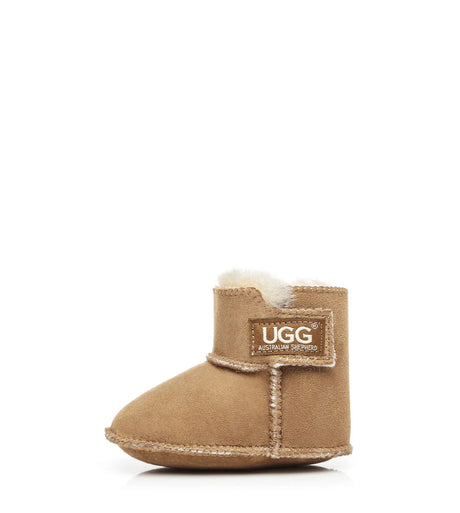 Baby Erin Booties in Chestnut