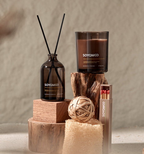 Zen Wood & Tea Earth Collection Brown Glass 4-Piece Set
