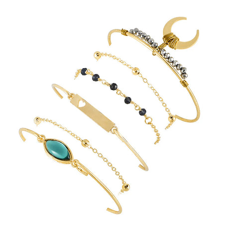 Bohemian 6-Piece Charm Bead Bracelet Set