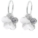 Solid 925 Sterling Silver Sleepers Embellished with Swarovski¬¨√Ü Crystals