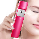 Nano Handy Mist Spray Moisture Atomizer Usb Rechargeable Skin Facial Body White