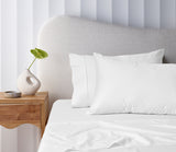 Bamboo Cotton Mega Sheet Set 50cm Wall White