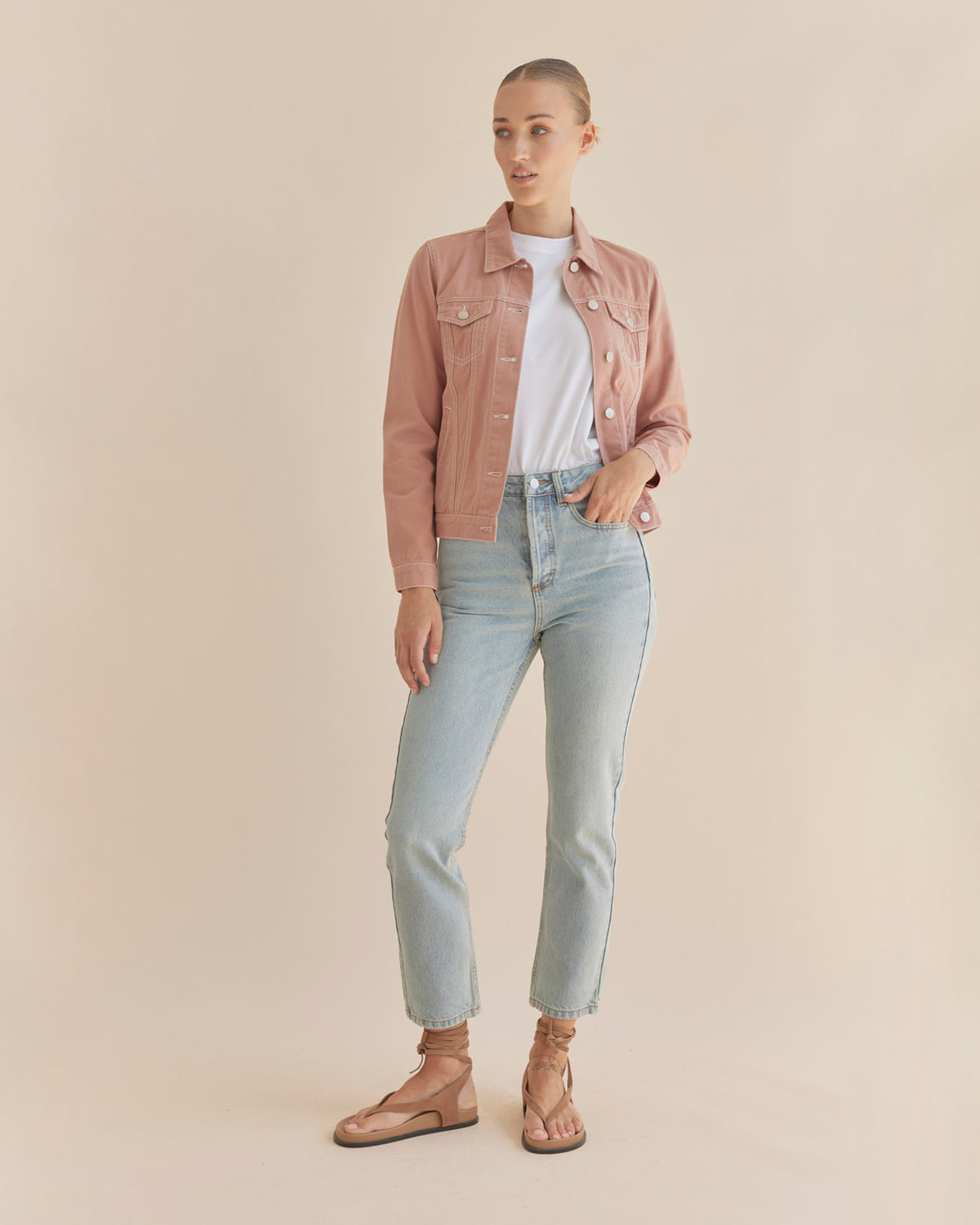 Amelius Alliance Drill Denim Jacket - Rosewood