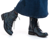 Bosccolo Womens Boots - Green Croco