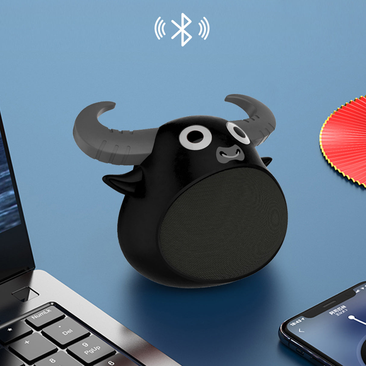 Fitsmart Bluetooth Animal Face Speaker - Black