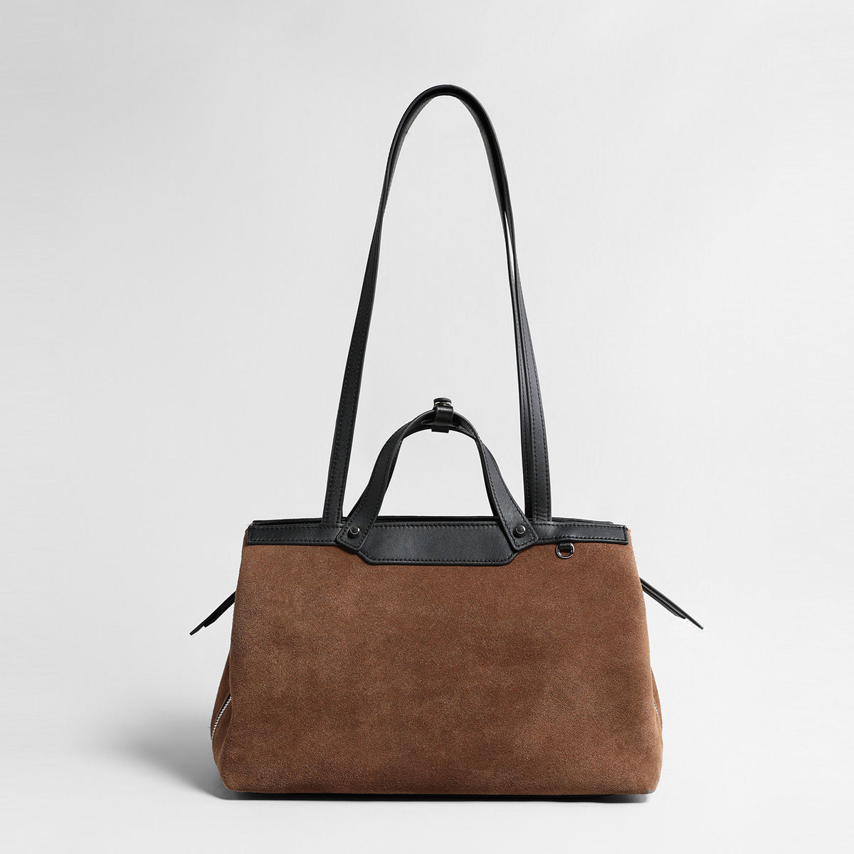 Suede Laptop Tote Bag – Structured Shoulder & Crossbody Work Bag