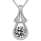 Boxed Solid 925 Sterling Silver Angel Necklace and Earrings Set Embellished with SWAROVSKI® Crystals