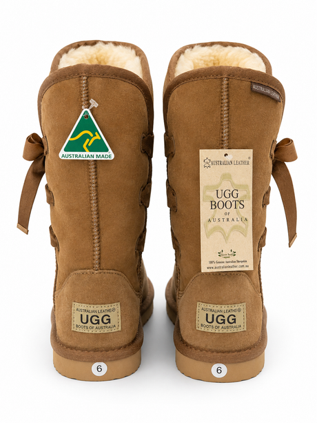 Australian Leather Ugg Roxy Nomad Short Uggs - Chestnut - AU10