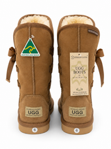 Australian Leather Ugg Roxy Nomad Short Uggs - Chestnut - AU6