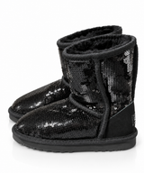 Australian Leather Ugg Short Sequin - Black - AU4
