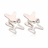 Bullion Gold Duo Plane Earrings