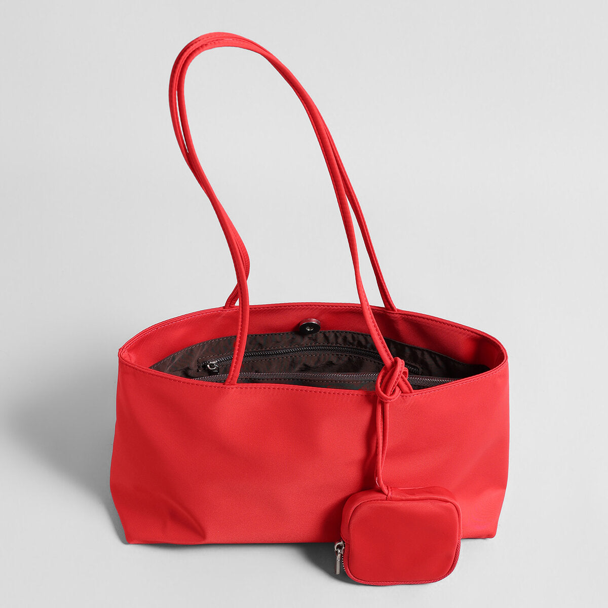 Nylon Tote Bag - Red