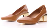 Bosccolo Womens Pumps - Beige/Gold