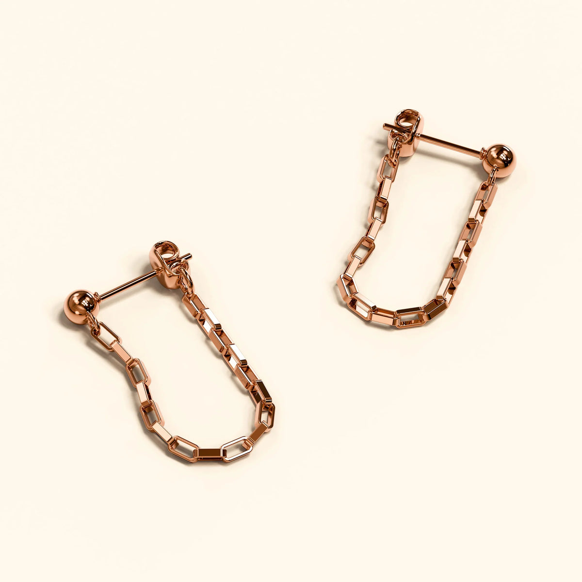 Bullion Gold Merry Stud Ball Rose Gold Layered Earrings