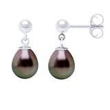 Earrings Real Cultured Tahiti Pearls Pear 8-9 mm