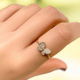 Bullion Gold Butterfly CZ Ring